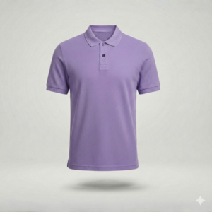 lila kısa kollu polo yaka t shirt