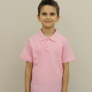 pembe kısa kollu polo yaka t shirt