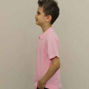 pembe kısa kollu polo yaka t shirt