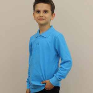 turkuaz uzun kollu polo yaka t shirt