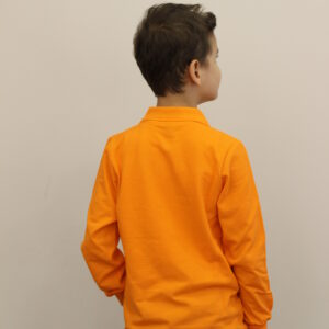 portakal uzun kollu polo yaka t shirt