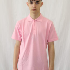 pembe kısa kollu polo yaka t shirt