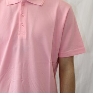 pembe kısa kollu polo yaka t shirt