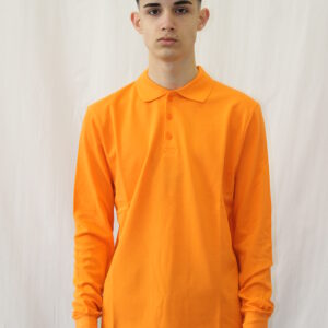 portakal uzun kollu polo yaka t shirt