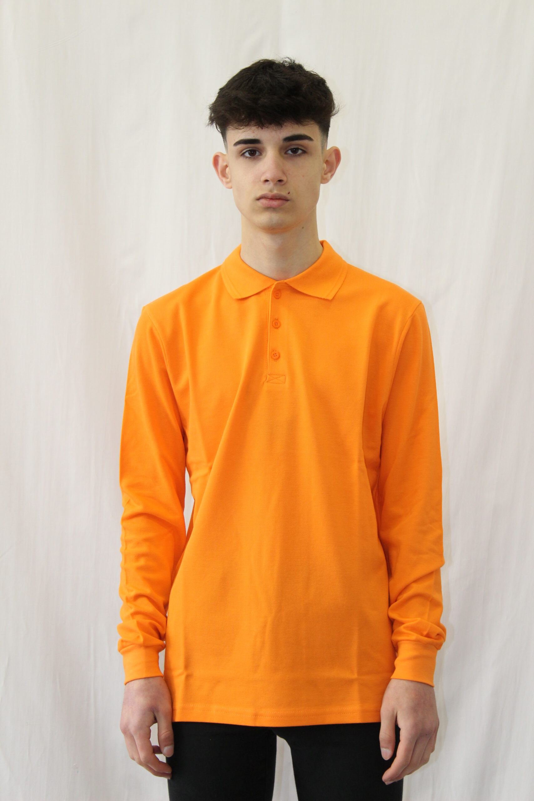 portakal uzun kollu polo yaka t shirt portakal uzun kollu polo yaka t shirt