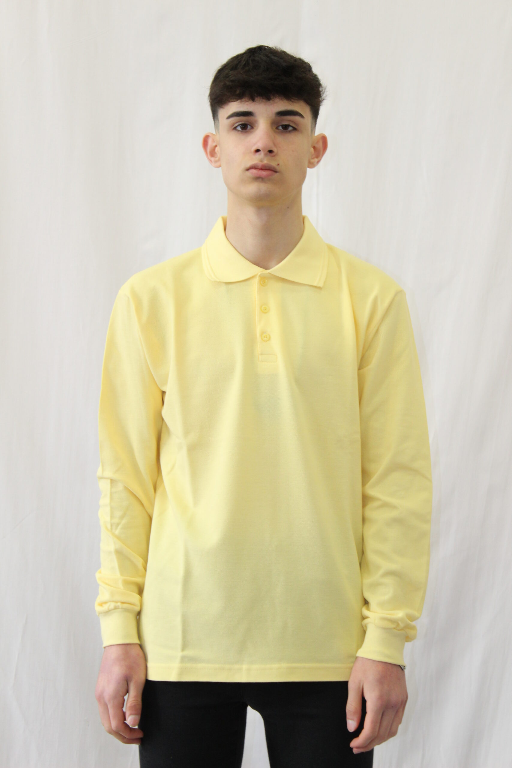 sarı uzun kollu polo yaka t shirt sarı uzun kollu polo yaka t shirt