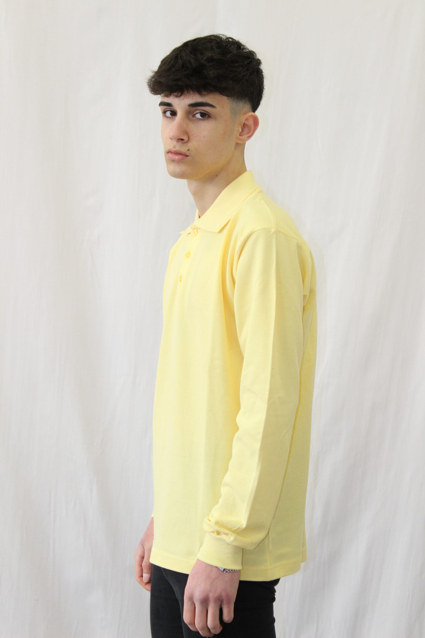 sarı uzun kollu polo yaka t shirt sarı uzun kollu polo yaka t shirt
