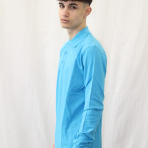 turkuaz uzun kollu polo yaka t shirt